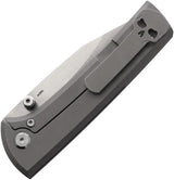 Chaves Knives Scapegoat Street Framelock Knife M390 Blade 3.5In Titanium Handle Skull Pocket Clip EDC by Chaves Knives