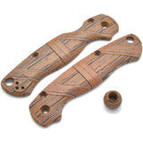 Chroma Scales Para 2 Wood Crate Scales For Spyderco Paramilitary 2 Knife Includes Matching Bead by Chroma Scales