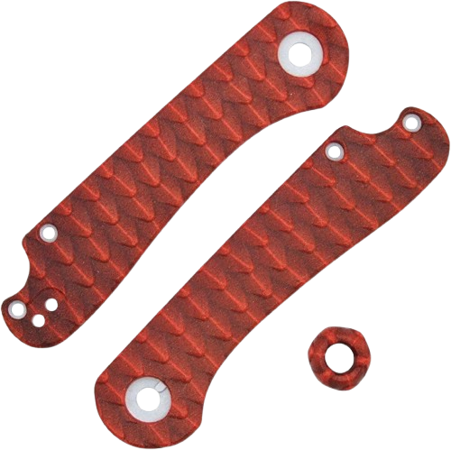 Chroma Scales Elementum Red Knife Scales for Civivi Elementum, Textured PA12 Nylon, Includes 0.38in Bead by Chroma Scales