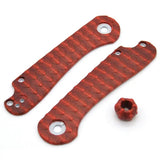 Chroma Scales Elementum Red Knife Scales for Civivi Elementum, Textured PA12 Nylon, Includes 0.38in Bead by Chroma Scales