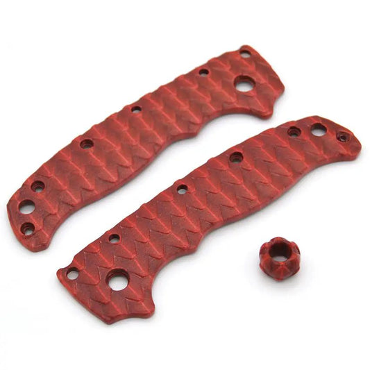 Chroma Scales AD20.5 Red Handle Scales for Demko Knife Textured Nylon PA12 With Matching Bead by Chroma Scales