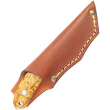 Casstrom Safari Fixed Blade Knife Stabilized Curly Birch Handle 2.5in 12C27 Premium Stainless Full Tang Bushcraft by Casstrom