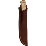 Casstrom Woodsman Fixed Blade Knife 8in Satin Scandi Grind Full Tang Sleipner Steel Curly Birch Handle For Outdoorsmen by Casstrom