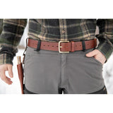 Casstrom Swedish Forest Belt L XXL Hand Stitched Saddlers Stitch Linen Thread Brass Buckle For Outdoor Enthusiasts by Casstrom