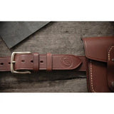 Casstrom Swedish Forest Belt L XXL Hand Stitched Saddlers Stitch Linen Thread Brass Buckle For Outdoor Enthusiasts by Casstrom