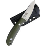 Casstrom Safari Mini Hunter Knife KS11607 Rugged Sandvik 12C27 Blade Green G10 Full Tang For Outdoor Enthusiasts by Casstrom