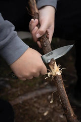 Casstrom No 8 Swedish Forest Knife Green Micarta Full Tang Scandi Grind 3.25in 14C28N Blade for Outdoor Enthusiasts by Casstrom