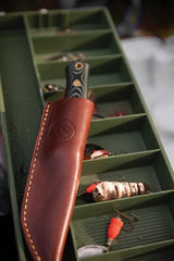 Casstrom No 8 Swedish Forest Knife Green Micarta Full Tang Scandi Grind 3.25in 14C28N Blade for Outdoor Enthusiasts by Casstrom