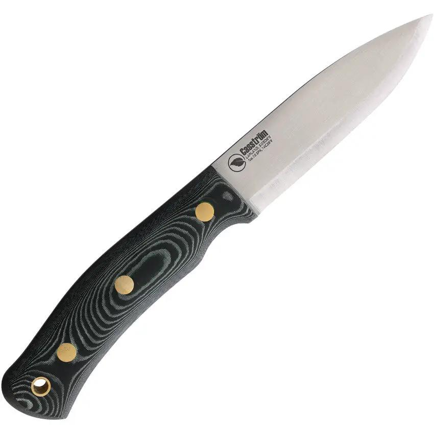 Casstrom No 10 Swedish Forest Knife Full Tang Scandi Grind 4in Satin Blade Green Micarta Handle Outdoor Use by Casstrom