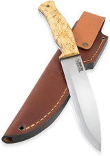 Casstrom No 14 SFK Curly Birch Fixed Blade Knife A8 Mod Steel Full Tang Lanyard Hole Belt Sheath Outdoor Bushcraft by Casstrom