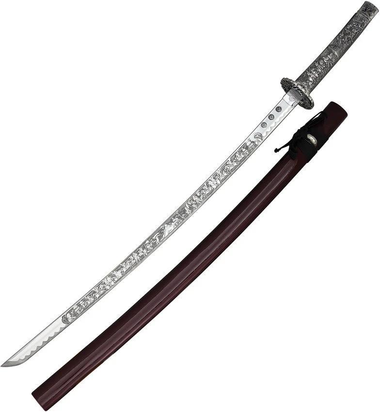 Art Gladius Katana Silver Engraved 178 by Art Gladius
