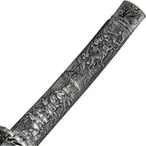 Art Gladius Katana Silver Engraved 178 Collectible For Display And Cosplay Fans Premium Sword Enthusiasts Gift by Art Gladius