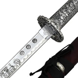 Art Gladius Katana Silver Engraved 178 Collectible For Display And Cosplay Fans Premium Sword Enthusiasts Gift by Art Gladius