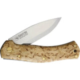 Casstrom Lars Falt Slip Joint Knife Premium 2.9 Inch Satin N690Co Blade Curly Birch Handle For EDC Enthusiasts by Casstrom