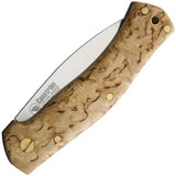 Casstrom Lars Falt Slip Joint Knife Premium 2.9 Inch Satin N690Co Blade Curly Birch Handle For EDC Enthusiasts by Casstrom