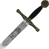 Art Gladius Excalibur Sword Decorative Bronze 201 Stainless Blade For Collectors And Cosplay Display Enthusiasts by Art Gladius