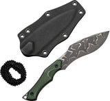 Civivi Vaquita II Neck Knife Damascus Blade Green Micarta Handle Full Tang Lanyard Hole Kydex Sheath For EDC by Civivi