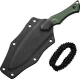 Civivi Vaquita II Neck Knife Damascus Blade Green Micarta Handle Full Tang Lanyard Hole Kydex Sheath For EDC by Civivi