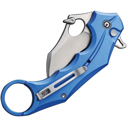 Civivi Incisor II Linerlock Blue Karambit Folding Knife With Nitro V Blade And Finger Ring For EDC by Civivi