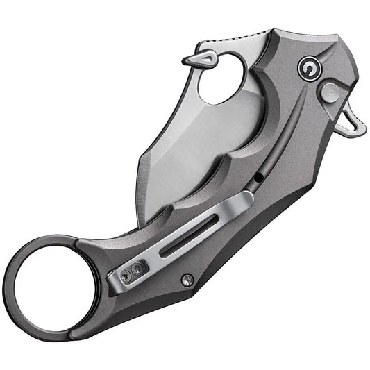Civivi Incisor II Linerlock Karambit EDC Knife For Everyday Carry Gray Aluminum Handle Nitro V 2Inch Blade by Civivi