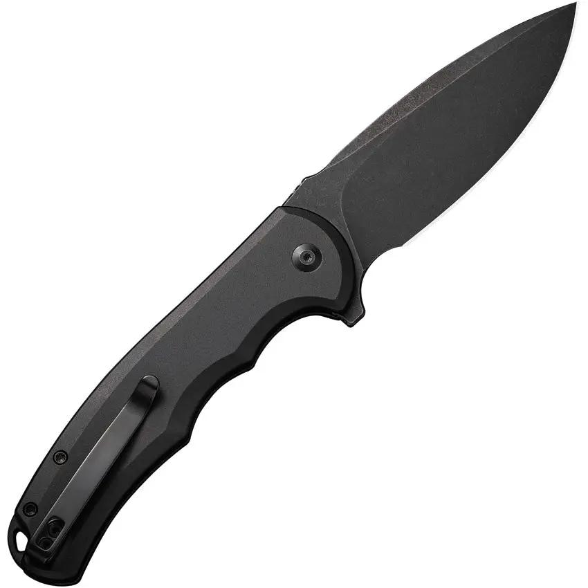 Civivi Praxis Button Lock Knife With Nitro V Drop Point Blade Black Aluminum Handle EDC Ready by Civivi