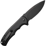 Civivi Praxis Button Lock Knife With Nitro V Drop Point Blade Black Aluminum Handle EDC Ready by Civivi