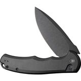Civivi Praxis Button Lock Knife With Nitro V Drop Point Blade Black Aluminum Handle EDC Ready by Civivi