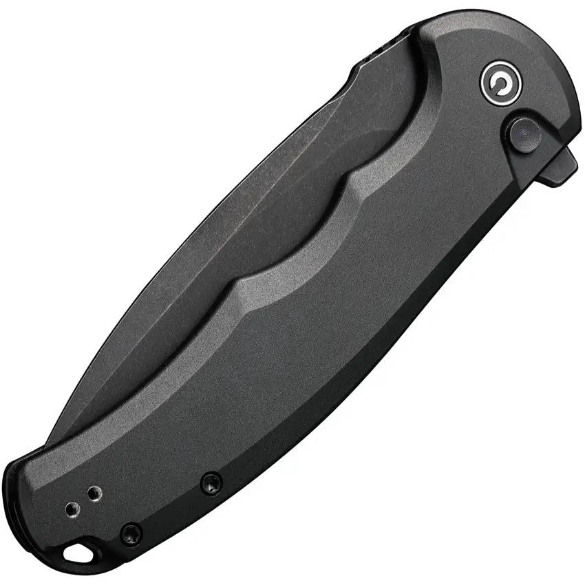 Civivi Praxis Button Lock Knife With Nitro V Drop Point Blade Black Aluminum Handle EDC Ready by Civivi