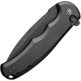 Civivi Praxis Button Lock Knife With Nitro V Drop Point Blade Black Aluminum Handle EDC Ready by Civivi