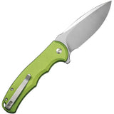 Civivi Praxis Button Lock Knife Lime Aluminum Handle EDC Ready With Nitro V Satin Drop Point Blade by Civivi