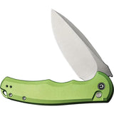 Civivi Praxis Button Lock Knife Lime Aluminum Handle EDC Ready With Nitro V Satin Drop Point Blade by Civivi