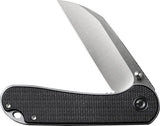 Civivi Elementum Linerlock Knife Nitro V Wharncliffe Blade 3 Inch Closed 4 Inch Handle Black Canvas Micarta EDC Ready by Civivi