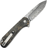 Civivi Elementum II Button Lock Knife With Damascus Blade And Carbon Fiber Handle For EDC Enthusiasts by Civivi