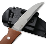 Civivi Tamashii Fixed Blade Knife D2 Steel 4.13in Blade Full Tang Brown Micarta Outdoor EDC Lanyard Hole Kydex Sheath by Civivi