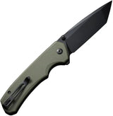 Civivi Brazen Button Lock Folding Knife 14C28N Tanto, OD Green G10 Handle, 4.5in Closed EDC for Knife Enthusiasts by Civivi