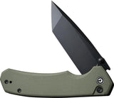 Civivi Brazen Button Lock Folding Knife 14C28N Tanto, OD Green G10 Handle, 4.5in Closed EDC for Knife Enthusiasts by Civivi