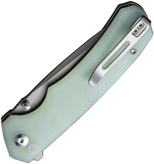 Civivi Brazen Button Lock Jade EDC Knife For Everyday Carry Enthusiasts ThreePointFiveInch 14C28N Tanto by Civivi