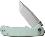 Civivi Brazen Button Lock Jade EDC Knife For Everyday Carry Enthusiasts ThreePointFiveInch 14C28N Tanto by Civivi