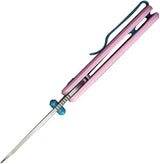 Civivi Baby Banter Linerlock Knife 2.25 Inch Nitro V Satin Blade Pink G10 Handle EDC Enthusiasts by Civivi