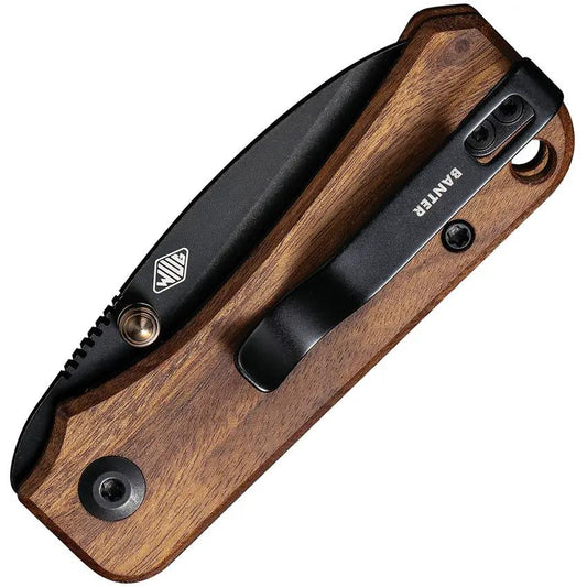 Civivi Baby Banter Wood Linerlock EDC Knife Nitro V Blade 2.25 Inch 3.13 Inch Closed Cuibourtia Wood Handle Pocket Clip by Civivi