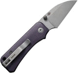 Civivi Baby Banter Wharncliffe Purple Micarta EDC Knife by Civivi