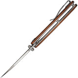 Civivi Hadros Linerlock Knife Brown Micarta Handle Three And A Quarter Inch Satin Blade EDC Ready by Civivi