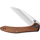 Civivi Hadros Linerlock Knife Brown Micarta Handle Three And A Quarter Inch Satin Blade EDC Ready by Civivi