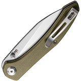 Civivi Hadros Liner Lock Knife Olive Micarta Handle 10Cr15CoMoV Satin Blade EDC Ready by Civivi