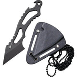 Civivi Kiri EDC Fixed Blade Knife Bottle Opener Skeletonized Handle Matte Black Stonewash For Everyday Carry by Civivi
