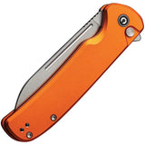 Civivi Chevalier Button Lock Folding Knife With Pocket Clip EDC Orange Aluminum Handle Satin 14C28N Blade by Civivi