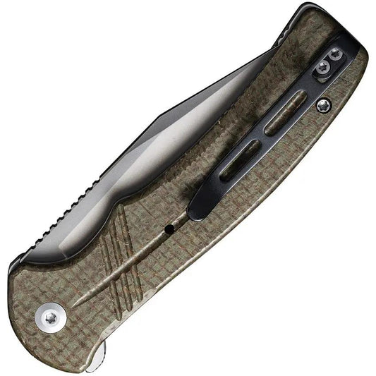 Civivi Cogent Button Lock Knife Green Micarta Handle 3.5 Inch 14C28N Blade EDC Ready by Civivi