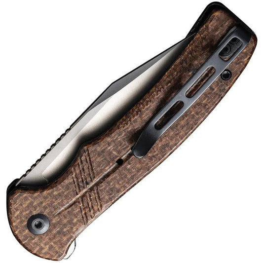 Civivi Cogent Button Lock Premium Folding Knife With Brown Micarta Handle 14C28N Steel For EDC Enthusiasts by Civivi