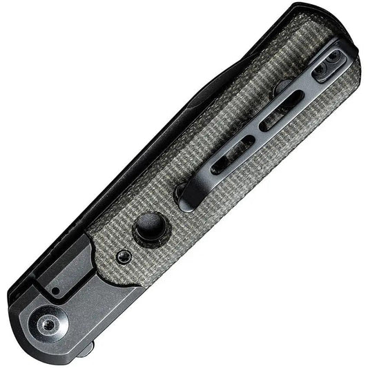 Civivi Banneret Framelock Knife Nitro V Steel 4.5in Closed Green Canvas Micarta For EDC Enthusiasts by Civivi