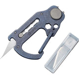 Civivi Polymorph Carabiner Multitool Titanium Construction With Replaceable Blades Blue For EDC Enthusiasts by Civivi